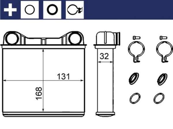 MAHLE Wärmetauscher f. Mercedes GL (X164)  und R-Klasse (W251, V251)